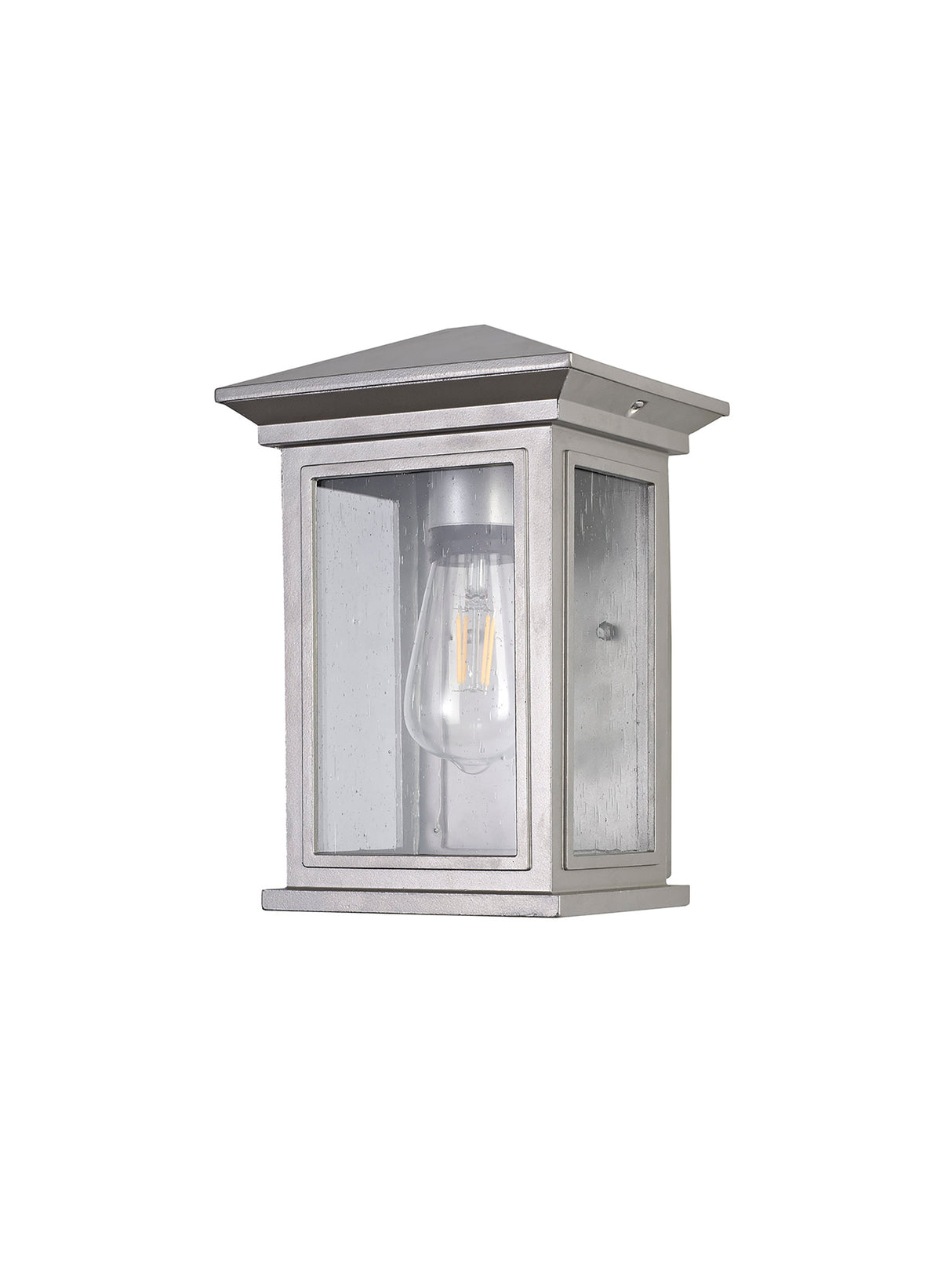 KEI0657 Keid Wall Lamp 1 Light IP54 Indoor/Outdoor Use in a Silver Grey/Clear Finish