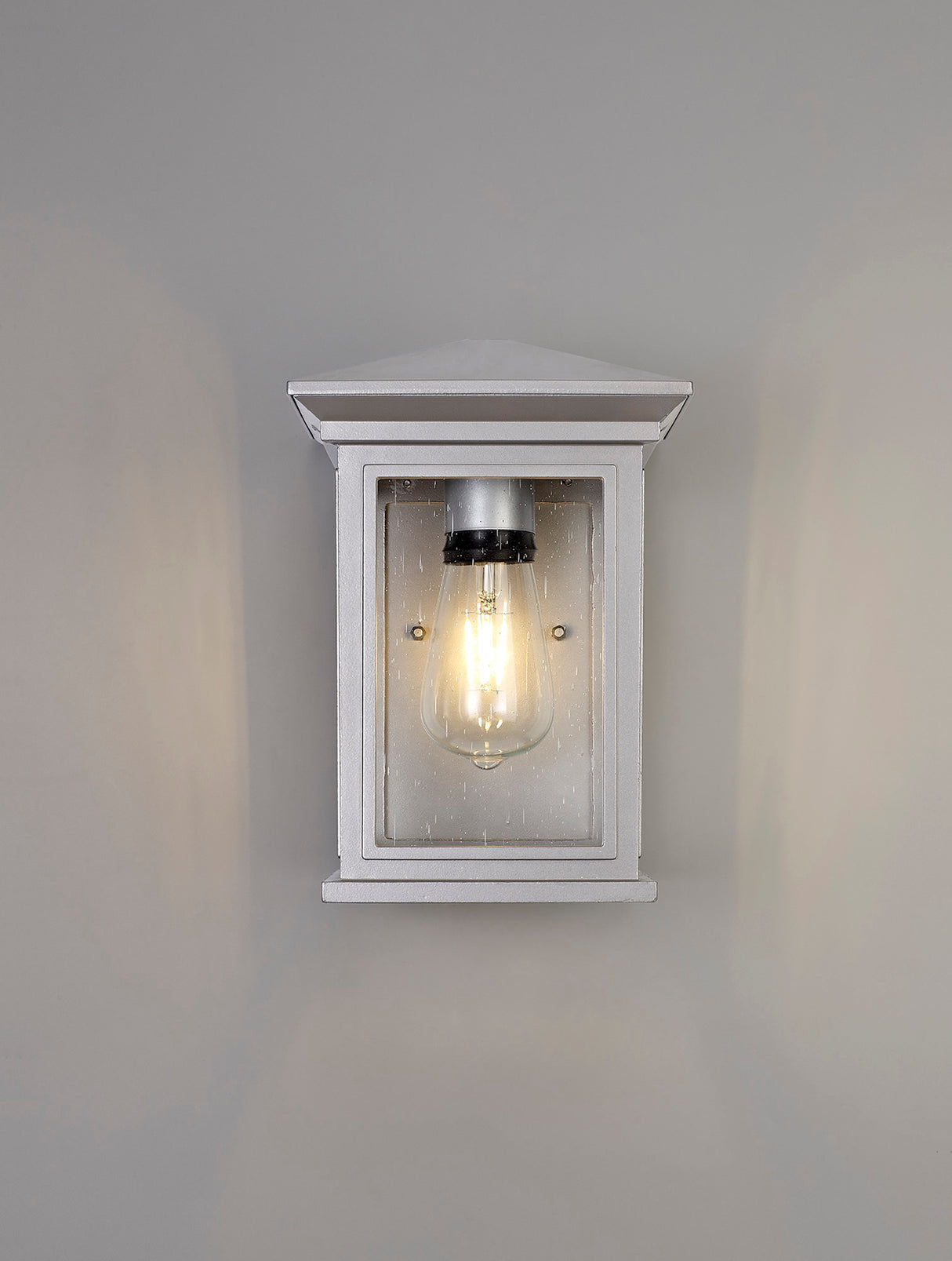 KEI0657 Keid Wall Lamp 1 Light IP54 Indoor/Outdoor Use in a Silver Grey/Clear Finish