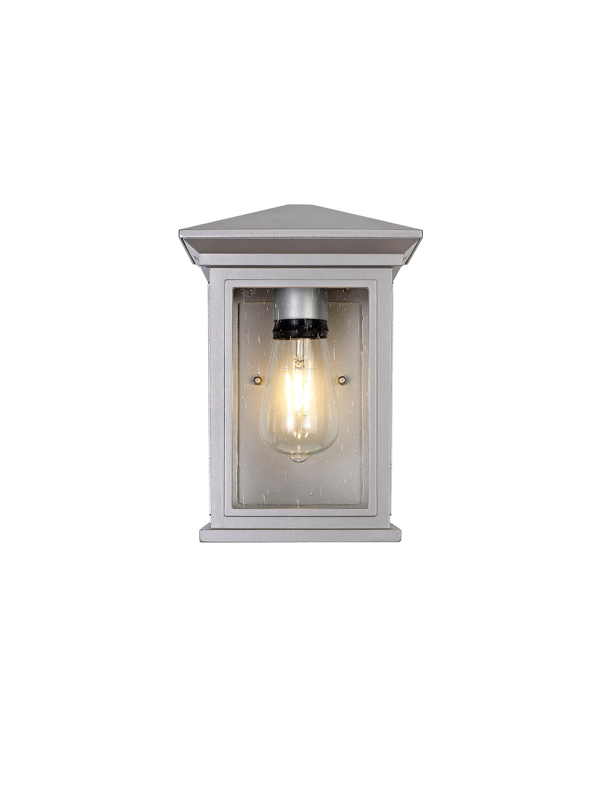 KEI0657 Keid Wall Lamp 1 Light IP54 Indoor/Outdoor Use in a Silver Grey/Clear Finish