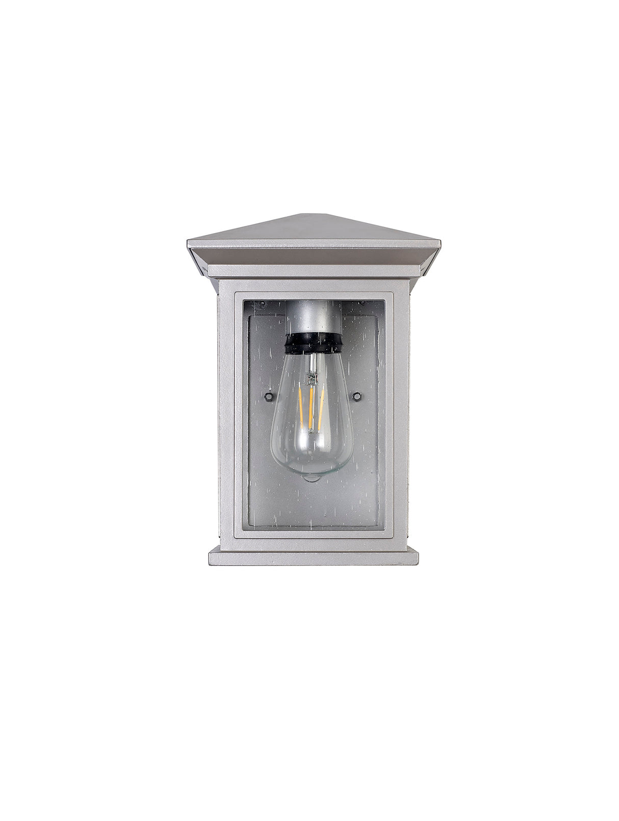 KEI0657 Keid Wall Lamp 1 Light IP54 Indoor/Outdoor Use in a Silver Grey/Clear Finish