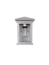 KEI0657 Keid Wall Lamp 1 Light IP54 Indoor/Outdoor Use in a Silver Grey/Clear Finish