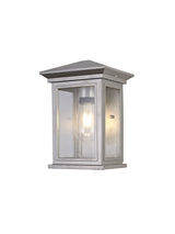 KEI0657 Keid Wall Lamp 1 Light IP54 Indoor/Outdoor Use in a Silver Grey/Clear Finish