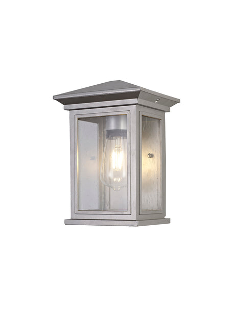 KEI0657 Keid Wall Lamp 1 Light IP54 Indoor/Outdoor Use in a Silver Grey/Clear Finish