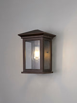 KEI1657 Keid Wall Lamp 1 Light IP54 Indoor/Outdoor Use in a Antique Bronze/Clear Finish