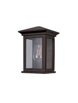 KEI1657 Keid Wall Lamp 1 Light IP54 Indoor/Outdoor Use in a Antique Bronze/Clear Finish