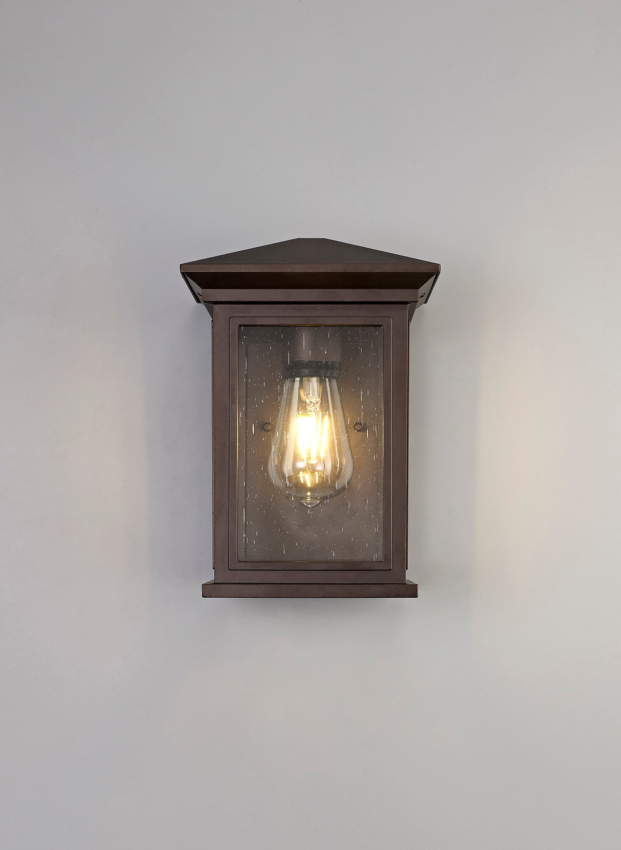 KEI1657 Keid Wall Lamp 1 Light IP54 Indoor/Outdoor Use in a Antique Bronze/Clear Finish