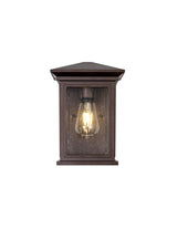 KEI1657 Keid Wall Lamp 1 Light IP54 Indoor/Outdoor Use in a Antique Bronze/Clear Finish