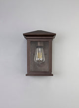 KEI1657 Keid Wall Lamp 1 Light IP54 Indoor/Outdoor Use in a Antique Bronze/Clear Finish