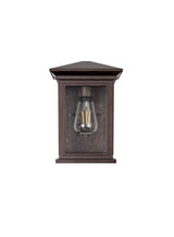 KEI1657 Keid Wall Lamp 1 Light IP54 Indoor/Outdoor Use in a Antique Bronze/Clear Finish