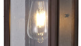 KEI1657 Keid Wall Lamp 1 Light IP54 Indoor/Outdoor Use in a Antique Bronze/Clear Finish