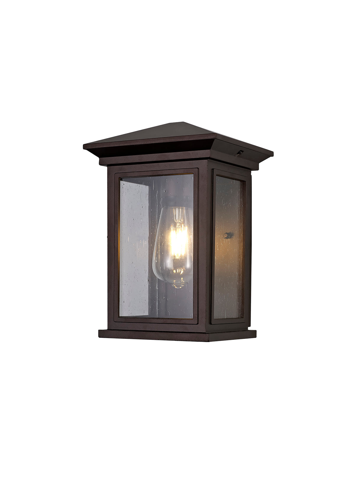 KEI1657 Keid Wall Lamp 1 Light IP54 Indoor/Outdoor Use in a Antique Bronze/Clear Finish