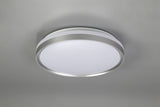 KIT1677 Kitalpha 39cm Ceiling 24W LED IP44 in a Silver/White Finish, Suitable for Bathrooms