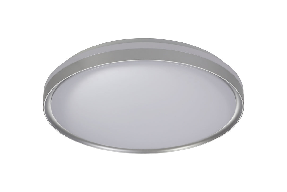 KIT2677 Kitalpha 48cm Ceiling 36W LED IP44 in a Silver/White Finish, Suitable for Bathrooms