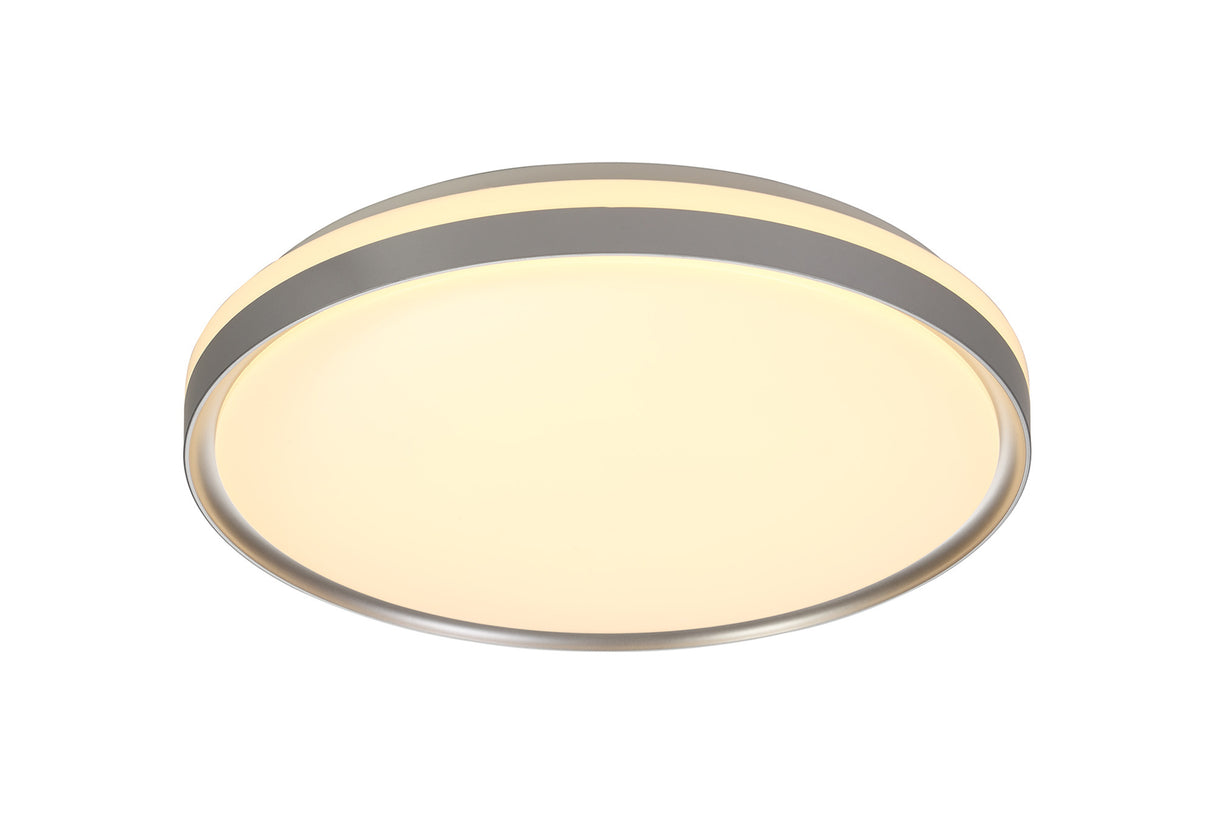 KIT2677 Kitalpha 48cm Ceiling 36W LED IP44 in a Silver/White Finish, Suitable for Bathrooms