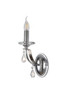 KOE3247 Koeia Wall Lamp 1 Light in a Chrome/Satin Nickel Finish and Clear Crystal