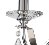 KOE3247 Koeia Wall Lamp 1 Light in a Chrome/Satin Nickel Finish and Clear Crystal