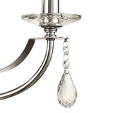 KOE5247 Koeia 3 Light Pendant in a Chrome/Satin Nickel Finish and Clear Crystal