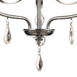 KOE5247 Koeia 3 Light Pendant in a Chrome/Satin Nickel Finish and Clear Crystal