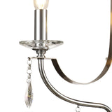 KOE5247 Koeia 3 Light Pendant in a Chrome/Satin Nickel Finish and Clear Crystal