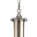 KOE6247 Koeia 5 Light Pendant in a Chrome/Satin Nickel Finish and Clear Crystal