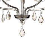 KOE6247 Koeia 5 Light Pendant in a Chrome/Satin Nickel Finish and Clear Crystal