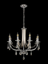 KOE7247 Koeia 8 Light Pendant in a Chrome/Satin Nickel Finish and Clear Crystal