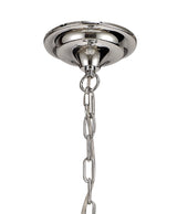 KOE8247 Koeia 12 Light (8+4) Pendant in a Chrome/Satin Nickel Finish and Clear Crystal