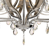 KOE8247 Koeia 12 Light (8+4) Pendant in a Chrome/Satin Nickel Finish and Clear Crystal