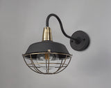 KRA6487 Kraz Wall Lamp 1 Light IP65 Outdoor in a Matt Black/Antique Brass/Clear Finish