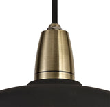 KRA7487 Kraz Pendant 1 Light IP65 Outdoor in a Matt Black/Antique Brass/Clear Finish