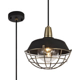 KRA7487 Kraz Pendant 1 Light IP65 Outdoor in a Matt Black/Antique Brass/Clear Finish