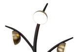 KUM1817 Kuma 3 Light Wall Lamp 9W LED in a Black/Antique Brass/Frosted Finish