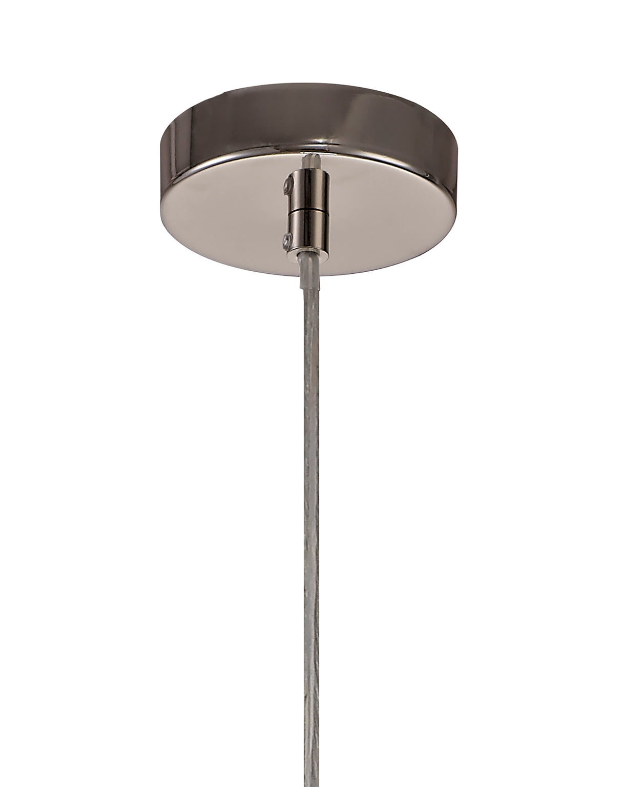 LAR5317 Laranag Elliptical Sphere Pendant 1 Light in a Polished Nickel Finish