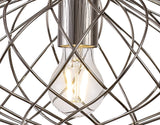 LAR5317 Laranag Elliptical Sphere Pendant 1 Light in a Polished Nickel Finish