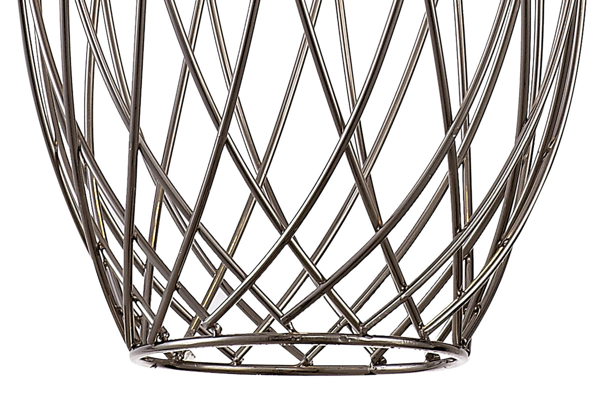 LAR6317 Laranag Curved Cylinder Pendant 1 Light in a Polished Nickel Finish