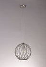 LAR7317 Laranag Sphere Pendant 1 Light in a Polished Nickel Finish