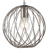 LAR7317 Laranag Sphere Pendant 1 Light in a Polished Nickel Finish