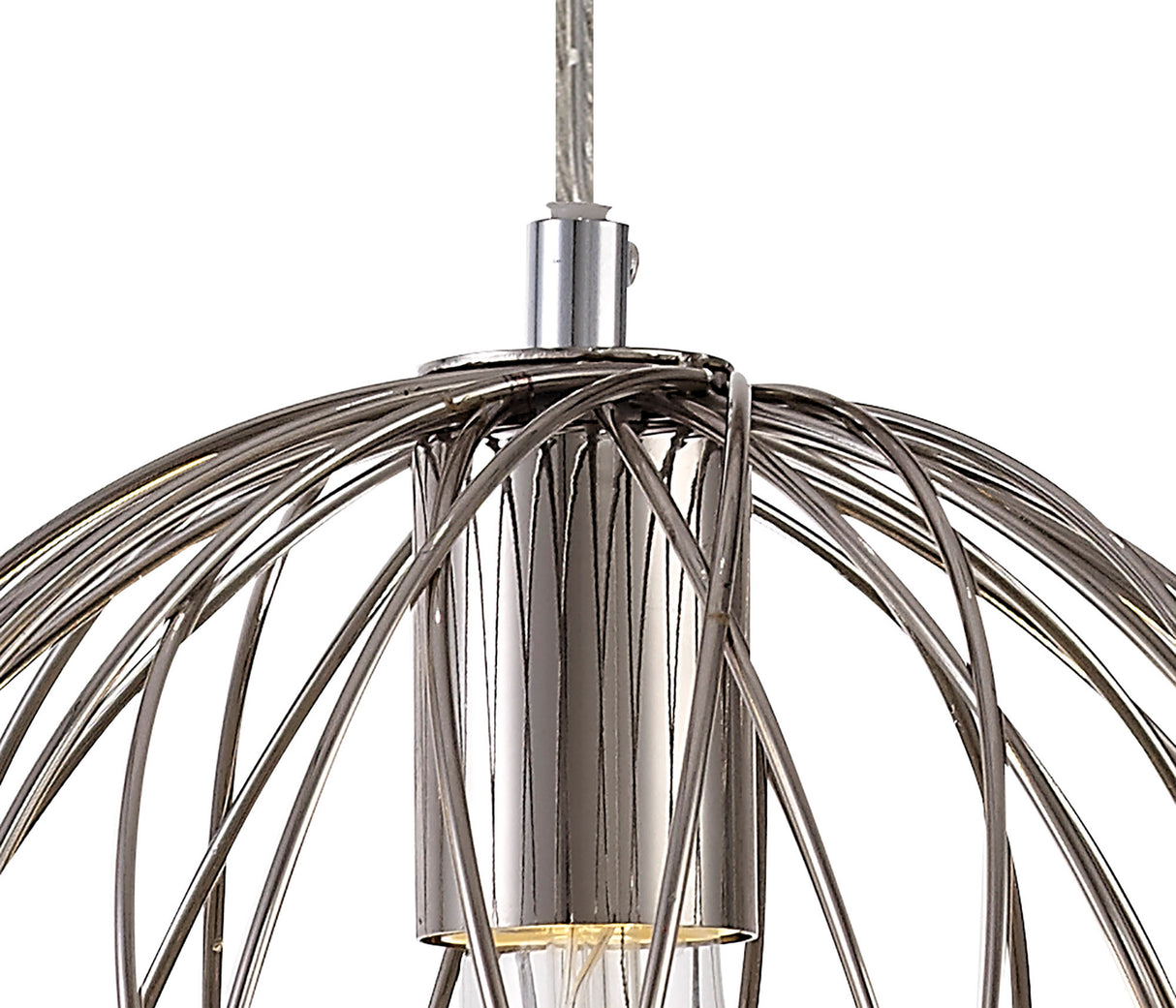 LAR7317 Laranag Sphere Pendant 1 Light in a Polished Nickel Finish