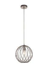 LAR7317 Laranag Sphere Pendant 1 Light in a Polished Nickel Finish