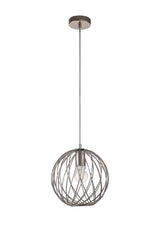 LAR7317 Laranag Sphere Pendant 1 Light in a Polished Nickel Finish