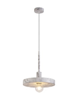 LAS6957 Lasuper Pendant 1 Light in a Marble Effect Finish