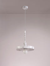 LAS6957 Lasuper Pendant 1 Light in a Marble Effect Finish