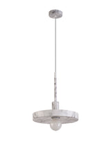 LAS6957 Lasuper Pendant 1 Light in a Marble Effect Finish