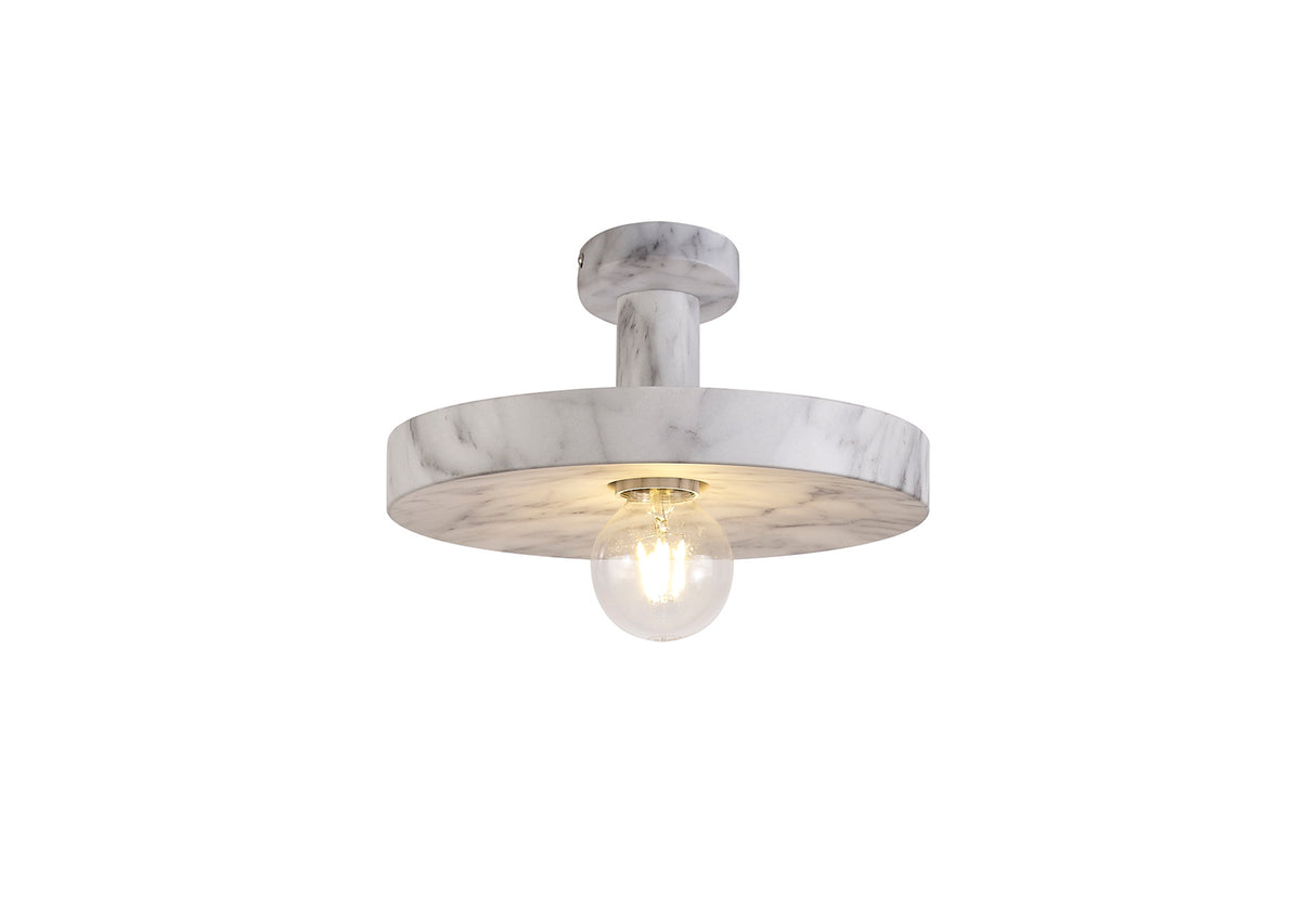 LAS6957 Lasuper Pendant 1 Light in a Marble Effect Finish