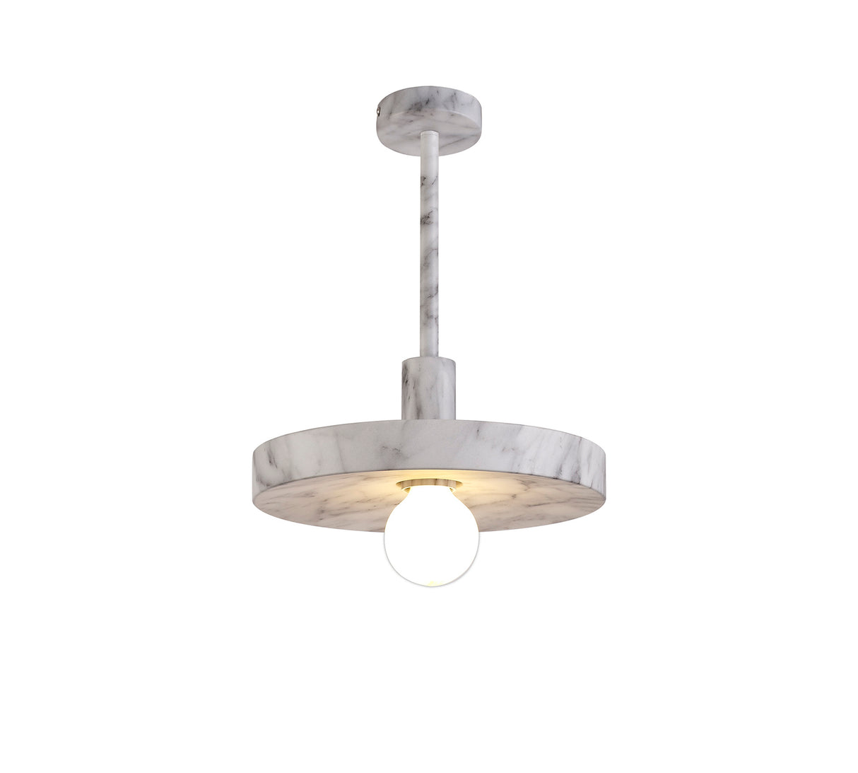 LAS6957 Lasuper Pendant 1 Light in a Marble Effect Finish