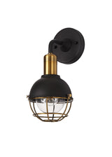 LAT1487 Latti Wall Lamp 1 Light IP65 Outdoor in a Matt Black/Brushed Bronze/Clear Finish