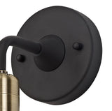 LAT1487 Latti Wall Lamp 1 Light IP65 Outdoor in a Matt Black/Brushed Bronze/Clear Finish