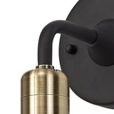 LAT1487 Latti Wall Lamp 1 Light IP65 Outdoor in a Matt Black/Brushed Bronze/Clear Finish