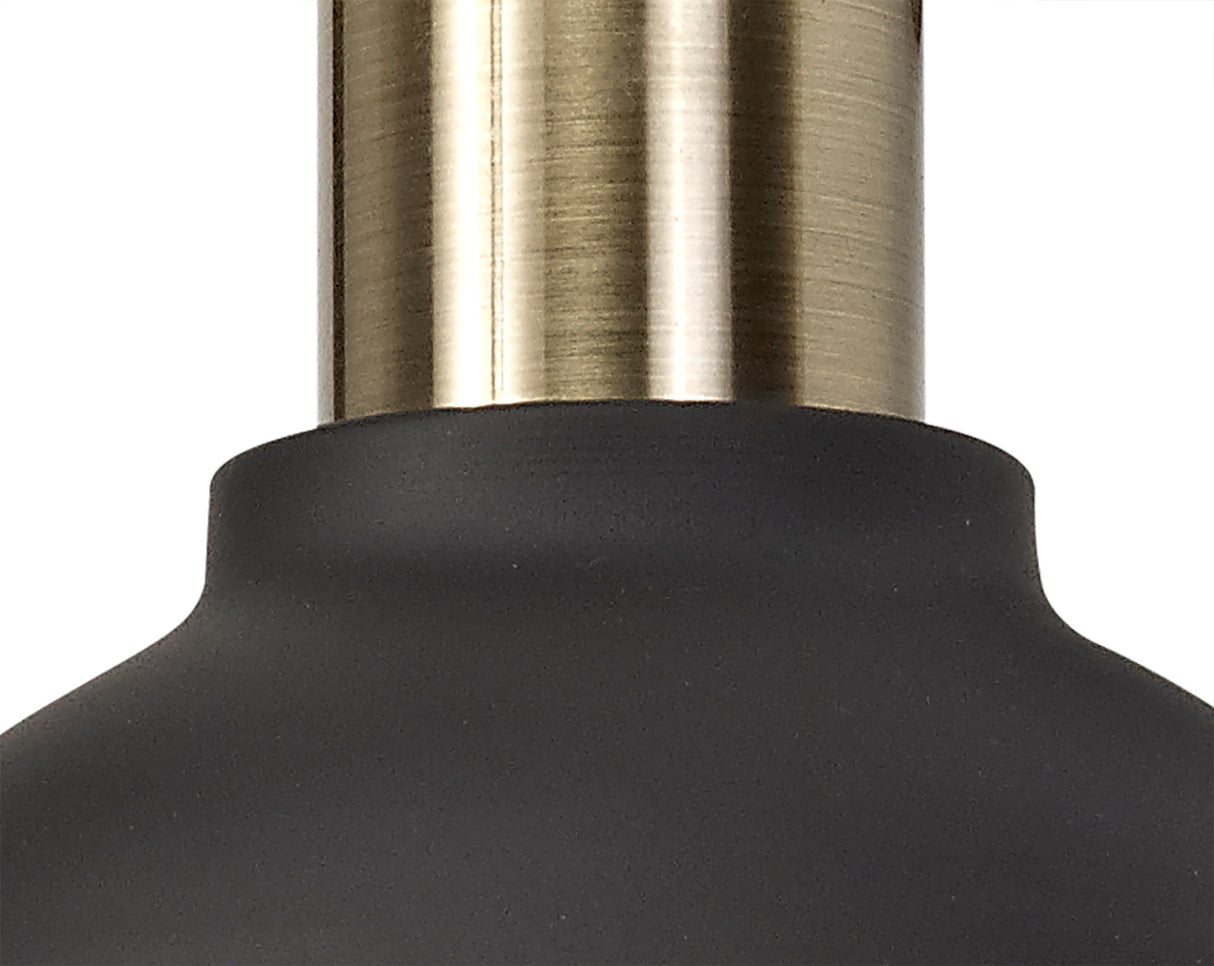 LAT1487 Latti Wall Lamp 1 Light IP65 Outdoor in a Matt Black/Brushed Bronze/Clear Finish