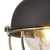 LAT1487 Latti Wall Lamp 1 Light IP65 Outdoor in a Matt Black/Brushed Bronze/Clear Finish